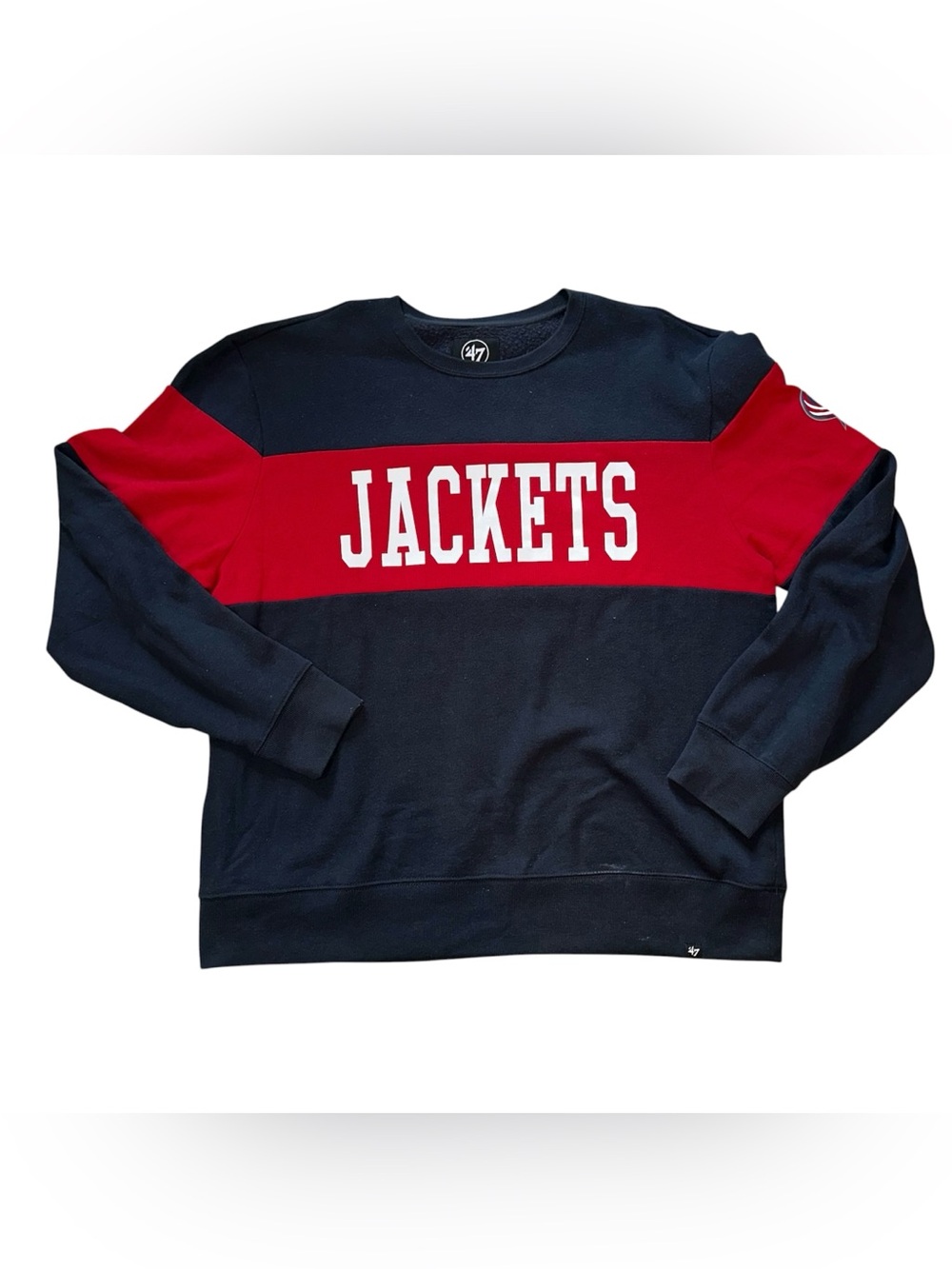 47 Brand NHL Columbus Blue Jackets Crew Neck Sweatshirt Size XXL